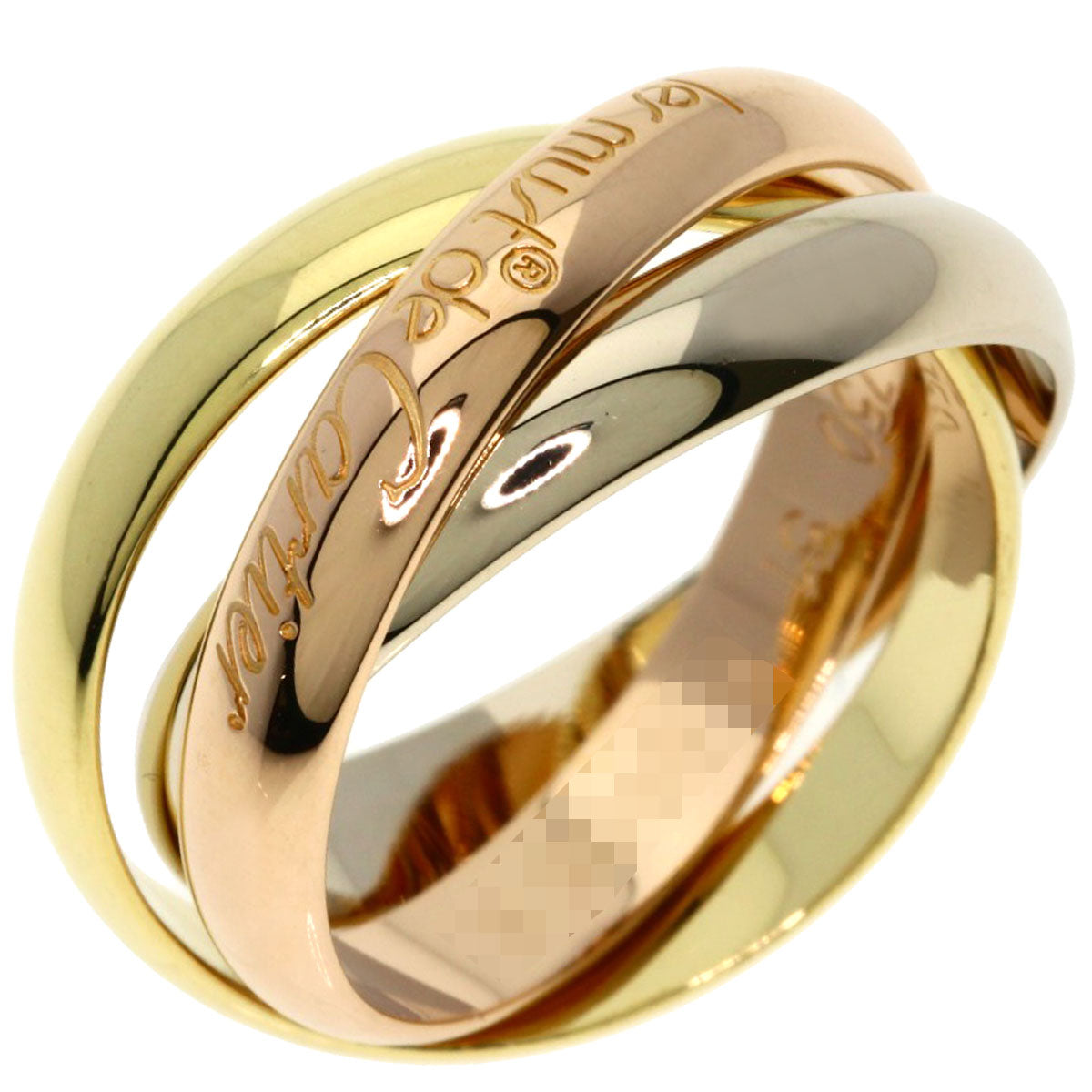 CARTIER Trinity #51 Ring K18 Yellow Gold 18K Pink GoldLadies [Used]