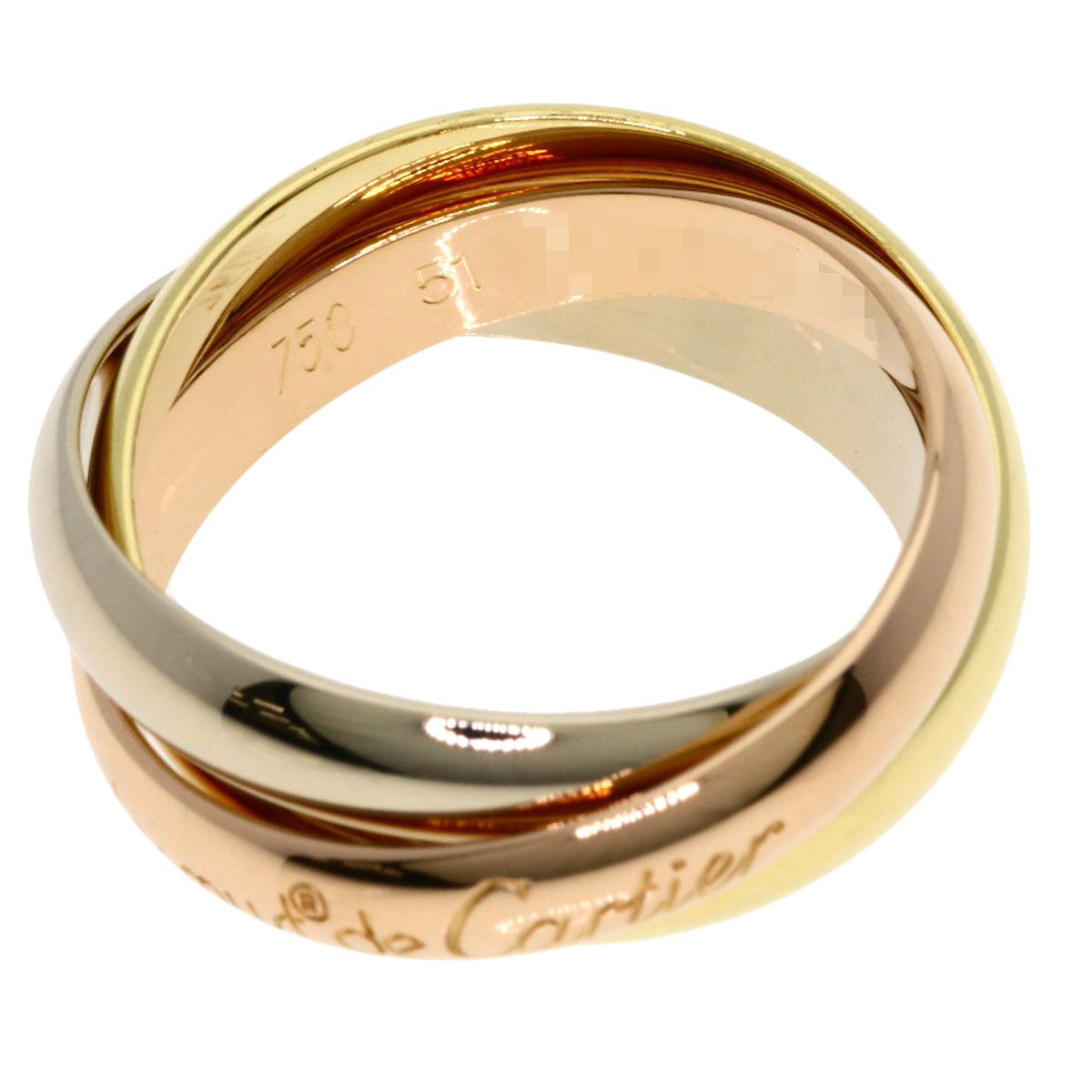 CARTIER Trinity #51 Ring K18 Yellow Gold 18K Pink GoldLadies [Used]