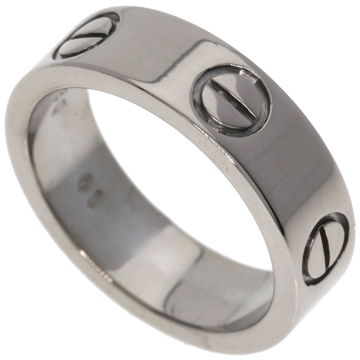 CARTIER love ring #51 Ring K18 White Gold Ladies [Used]