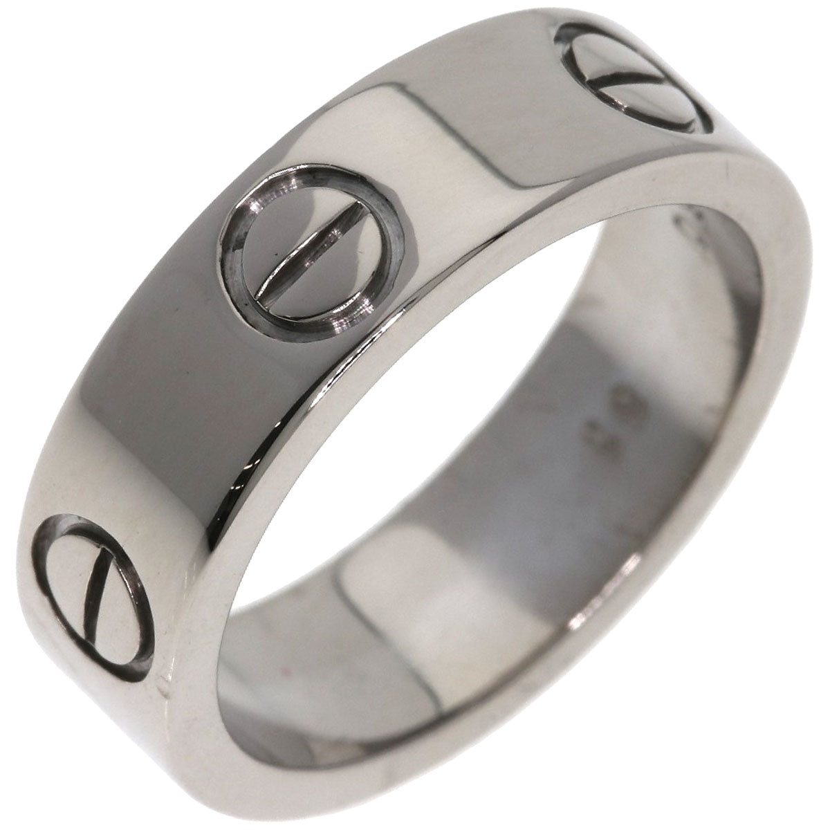 CARTIER love ring #51 Ring K18 White Gold Ladies [Used]