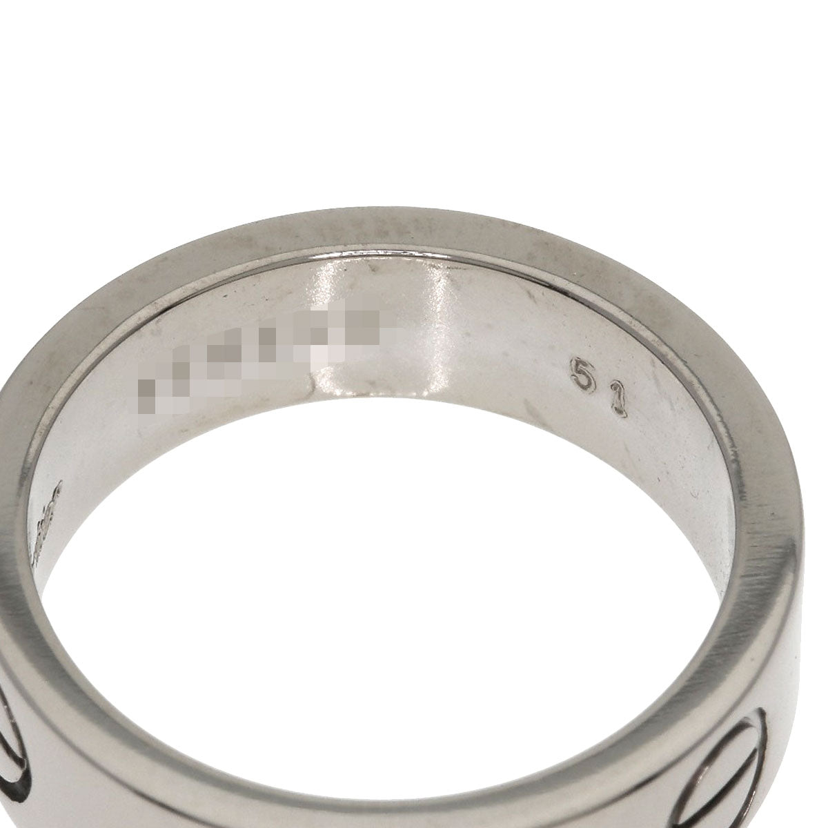 CARTIER love ring #51 Ring K18 White Gold Ladies [Used]