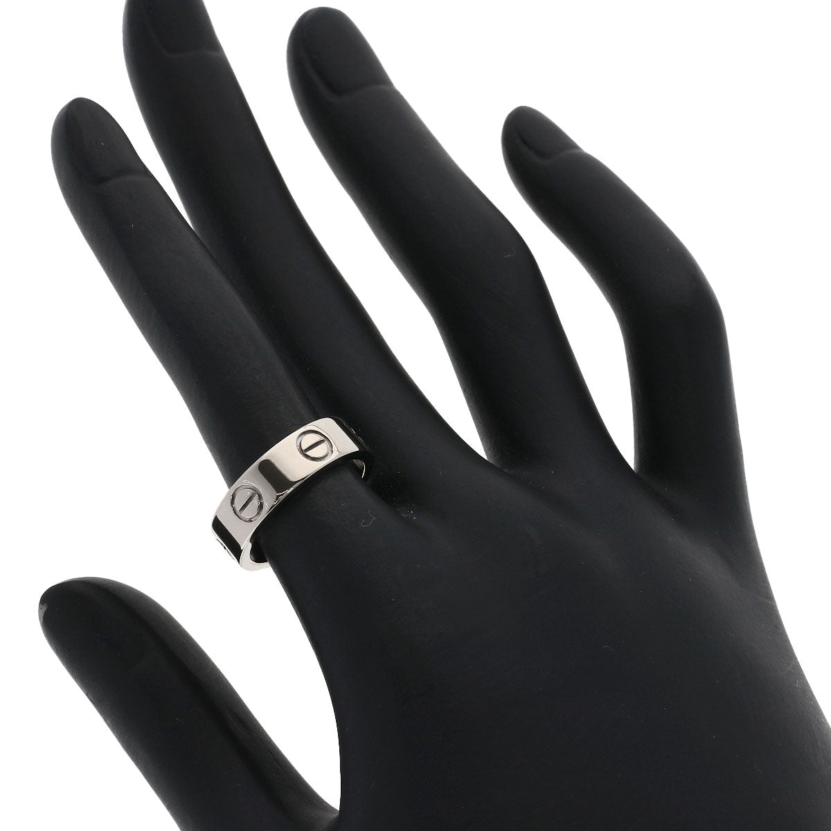 CARTIER love ring #51 Ring K18 White Gold Ladies [Used]