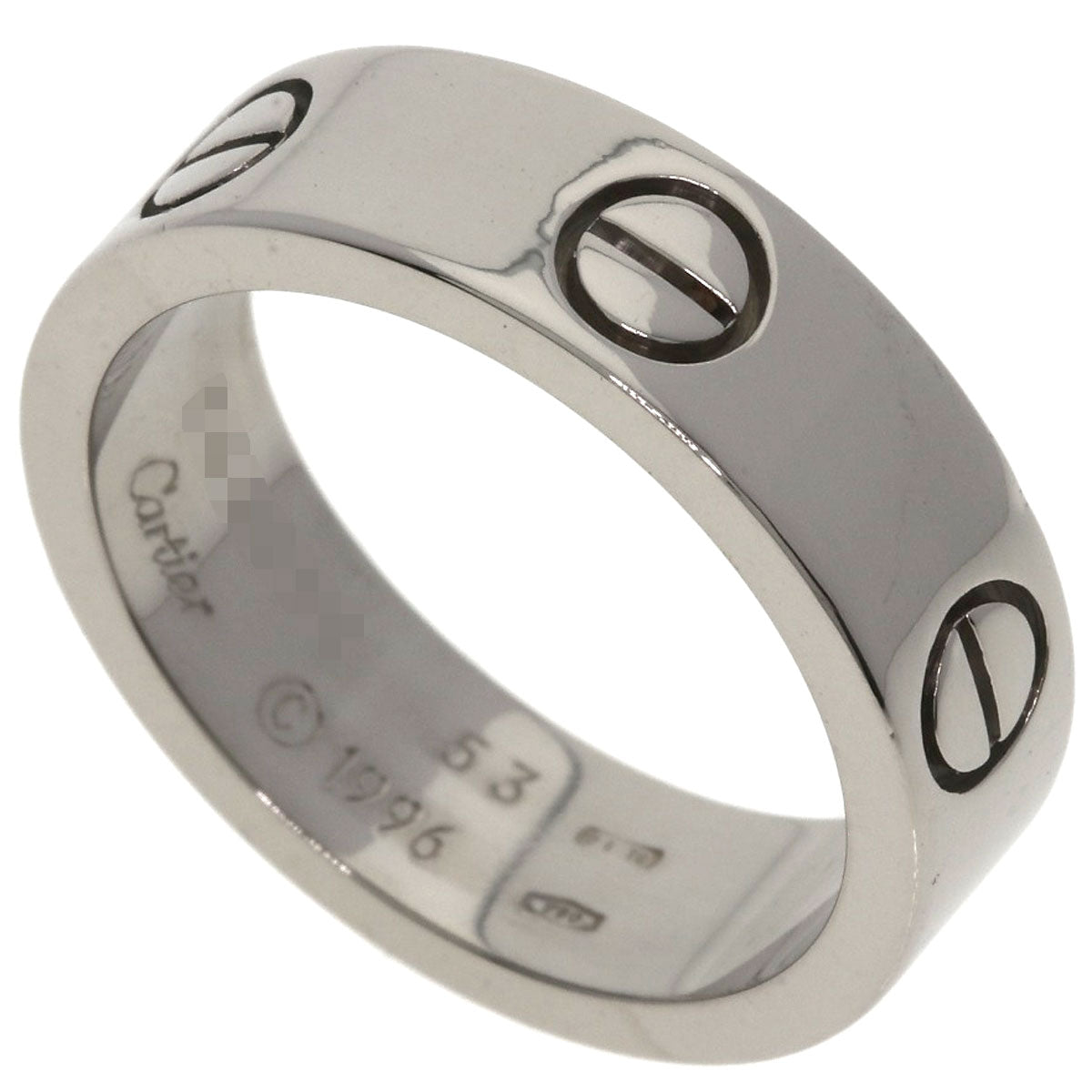 CARTIER love ring #53 Ring K18 White Gold Ladies [Used]