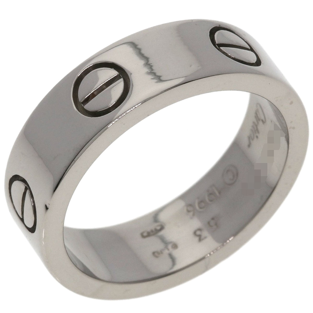CARTIER love ring #53 Ring K18 White Gold Ladies [Used]