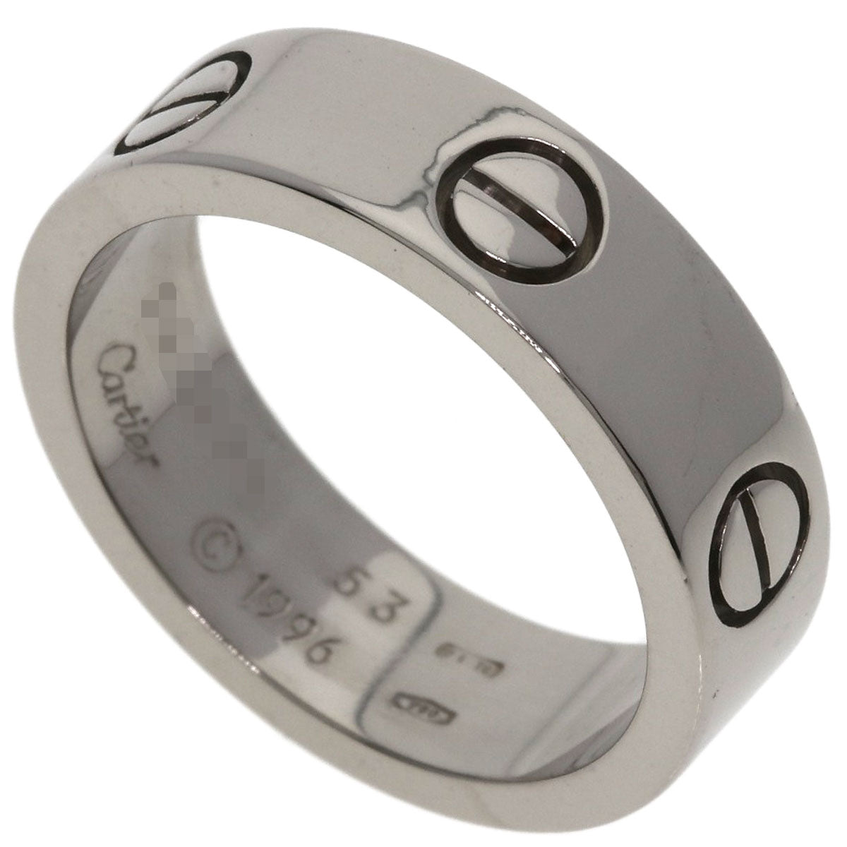 CARTIER love ring #53 Ring K18 White Gold Ladies [Used]