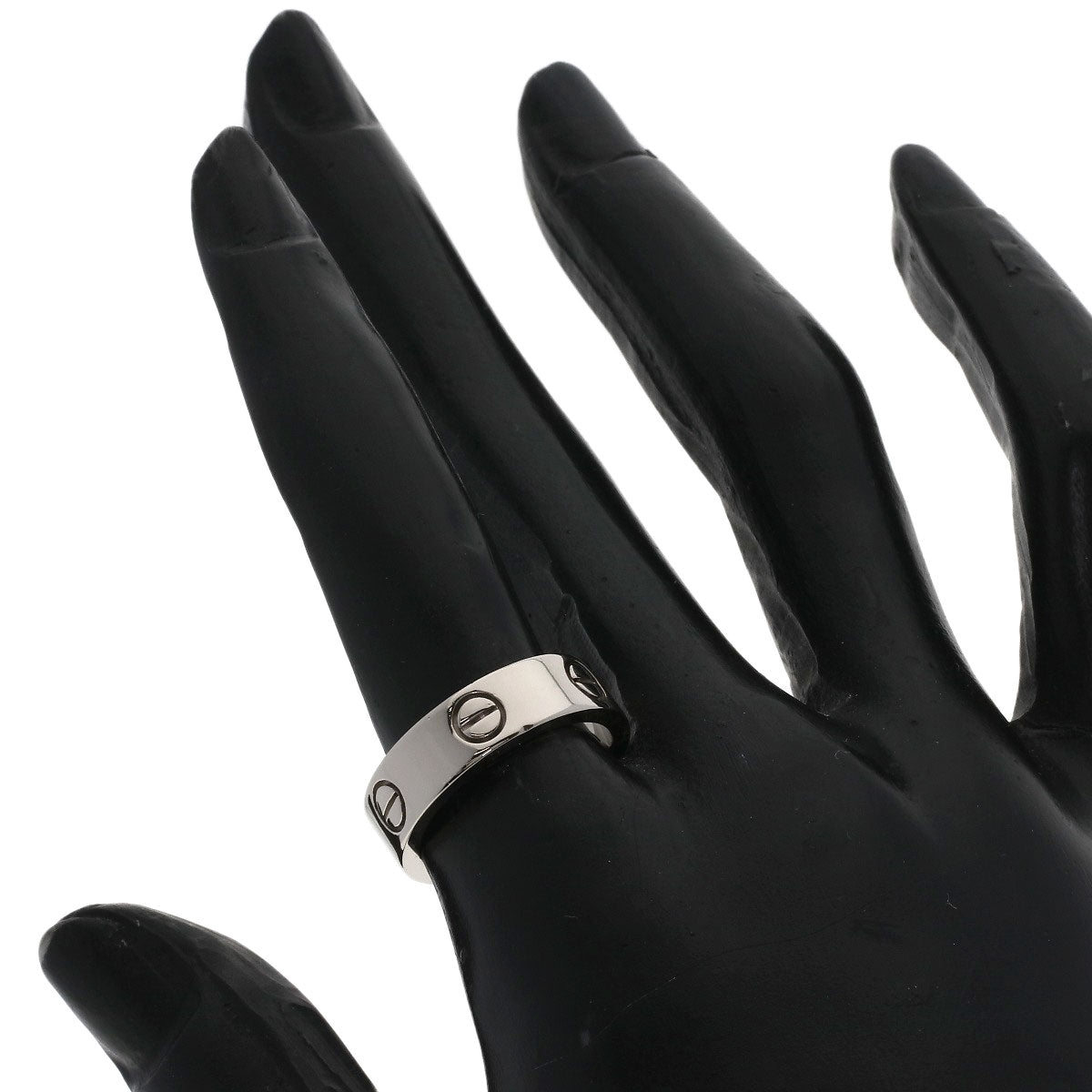 CARTIER love ring #53 Ring K18 White Gold Ladies [Used]