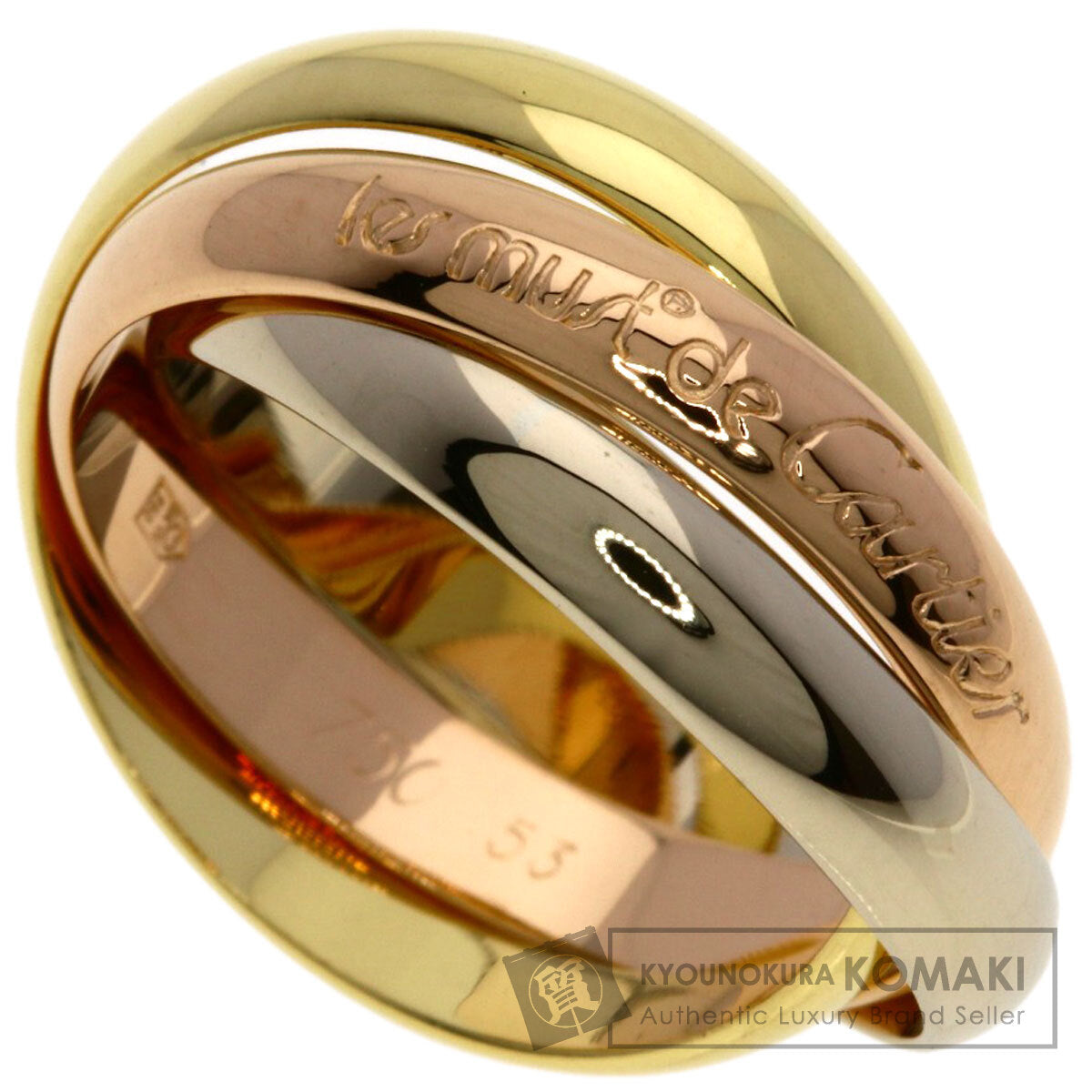 CARTIER Trinity #53 Ring K18 Yellow Gold K18 White GoldLadies [Used]