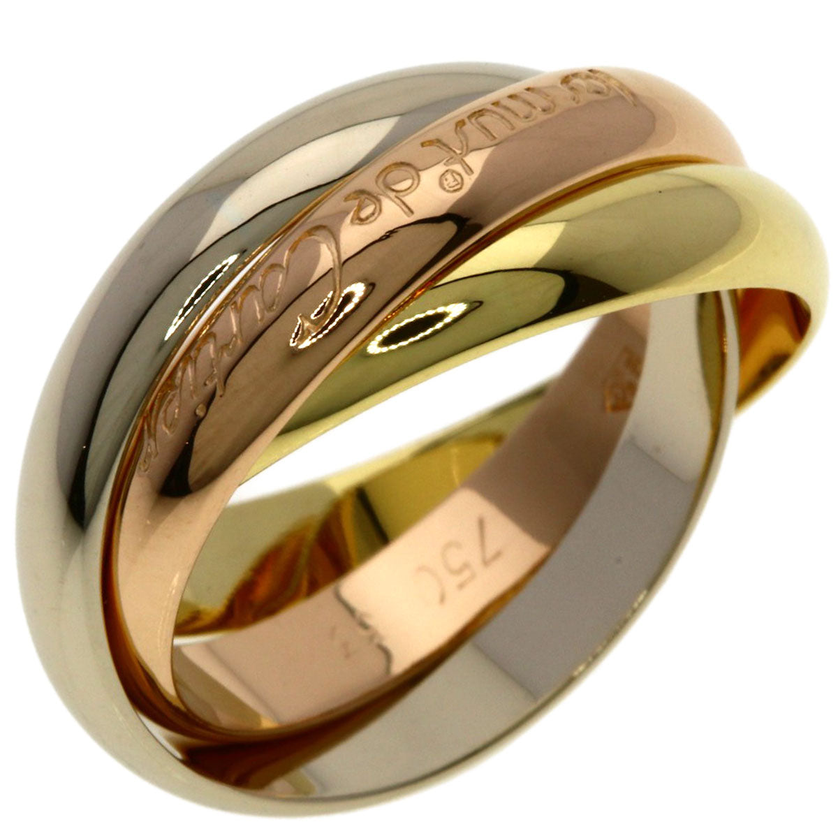 CARTIER Trinity #53 Ring K18 Yellow Gold K18 White GoldLadies [Used]