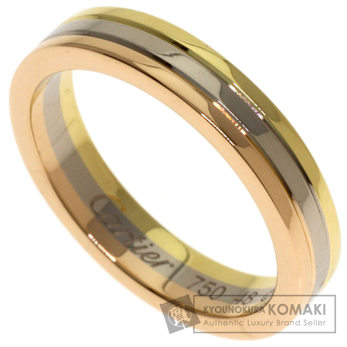 CARTIER Three colors # 48 Ring K18 Yellow Gold K18 White GoldLadies [Used]