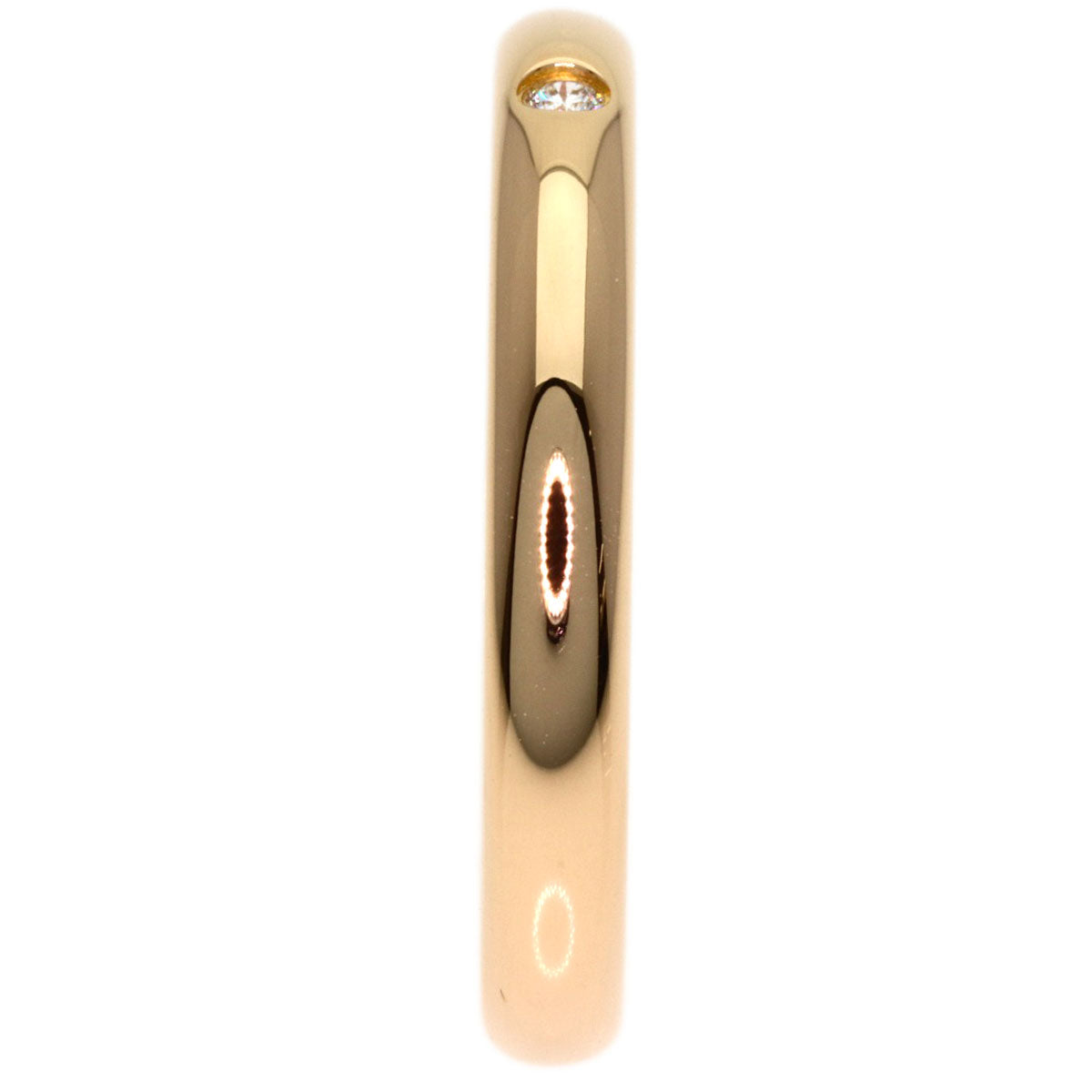 CARTIER Wedding 1P Diamond #51 Ring K18 Pink Gold Ladies [Used]