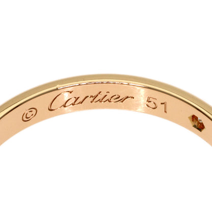 CARTIER Wedding 1P Diamond #51 Ring K18 Pink Gold Ladies [Used]