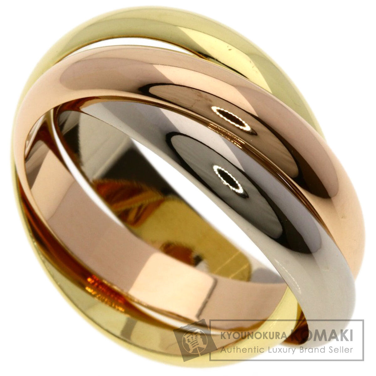 CARTIER Trinity MM #53 Ring K18 Yellow Gold K18 White GoldLadies [Used]