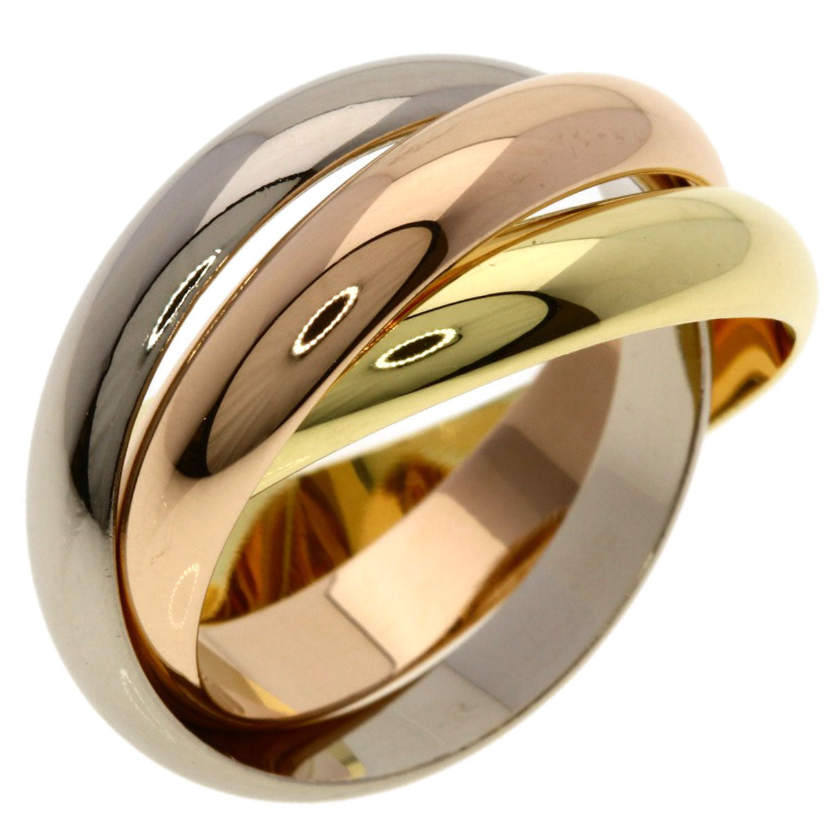 CARTIER Trinity MM #53 Ring K18 Yellow Gold K18 White GoldLadies [Used]