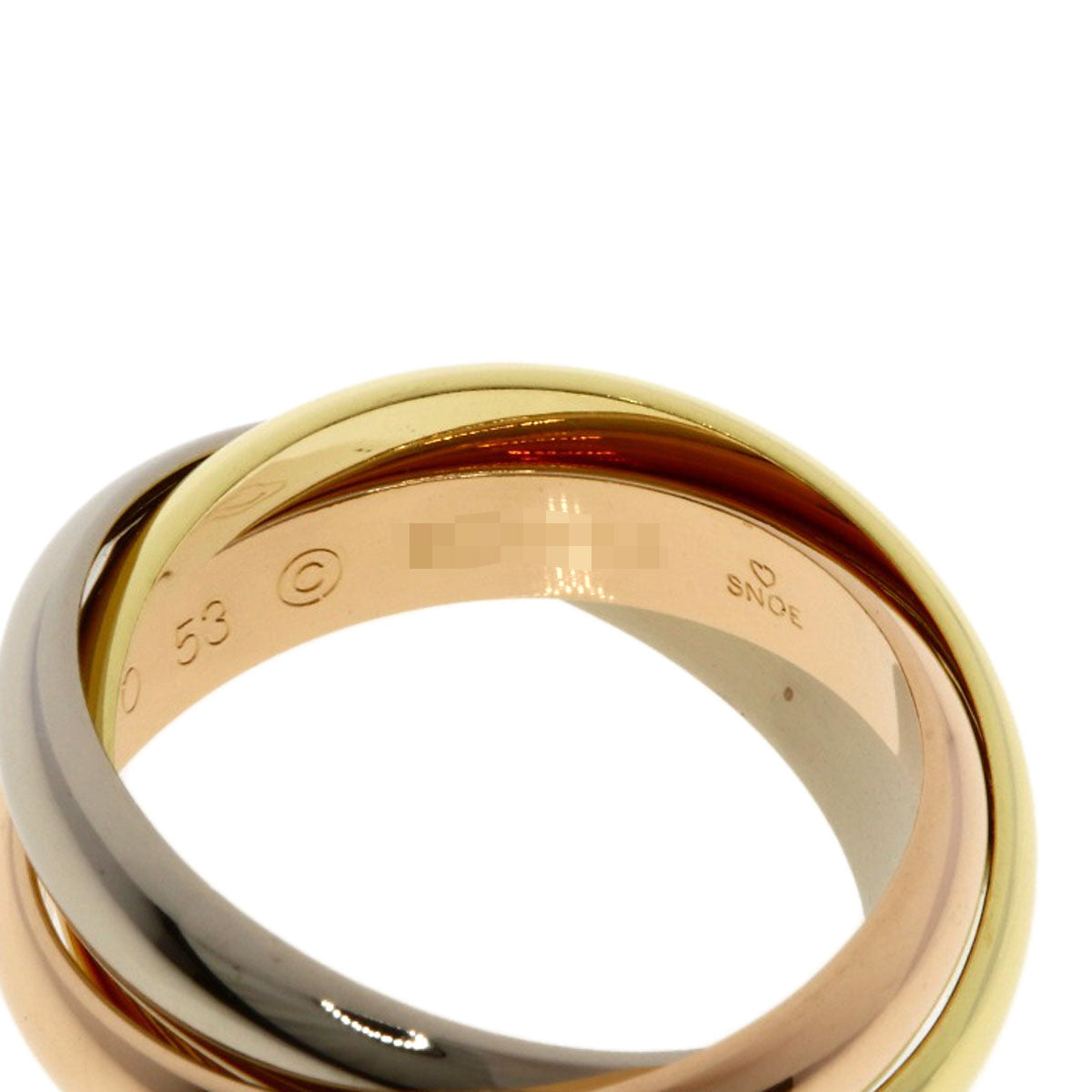 CARTIER Trinity MM #53 Ring K18 Yellow Gold K18 White GoldLadies [Used]