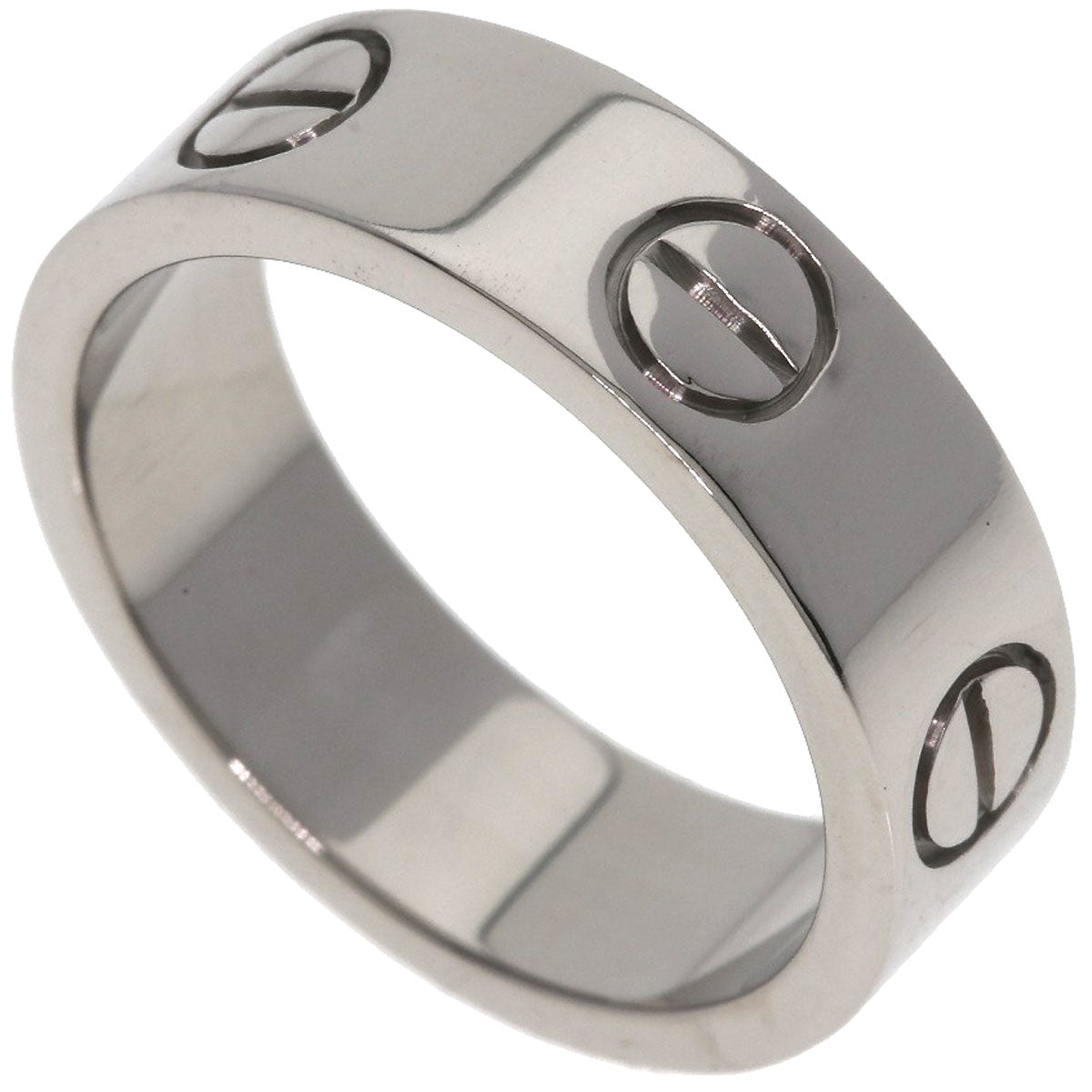 CARTIER love ring #50 Ring K18 White Gold Ladies [Used]
