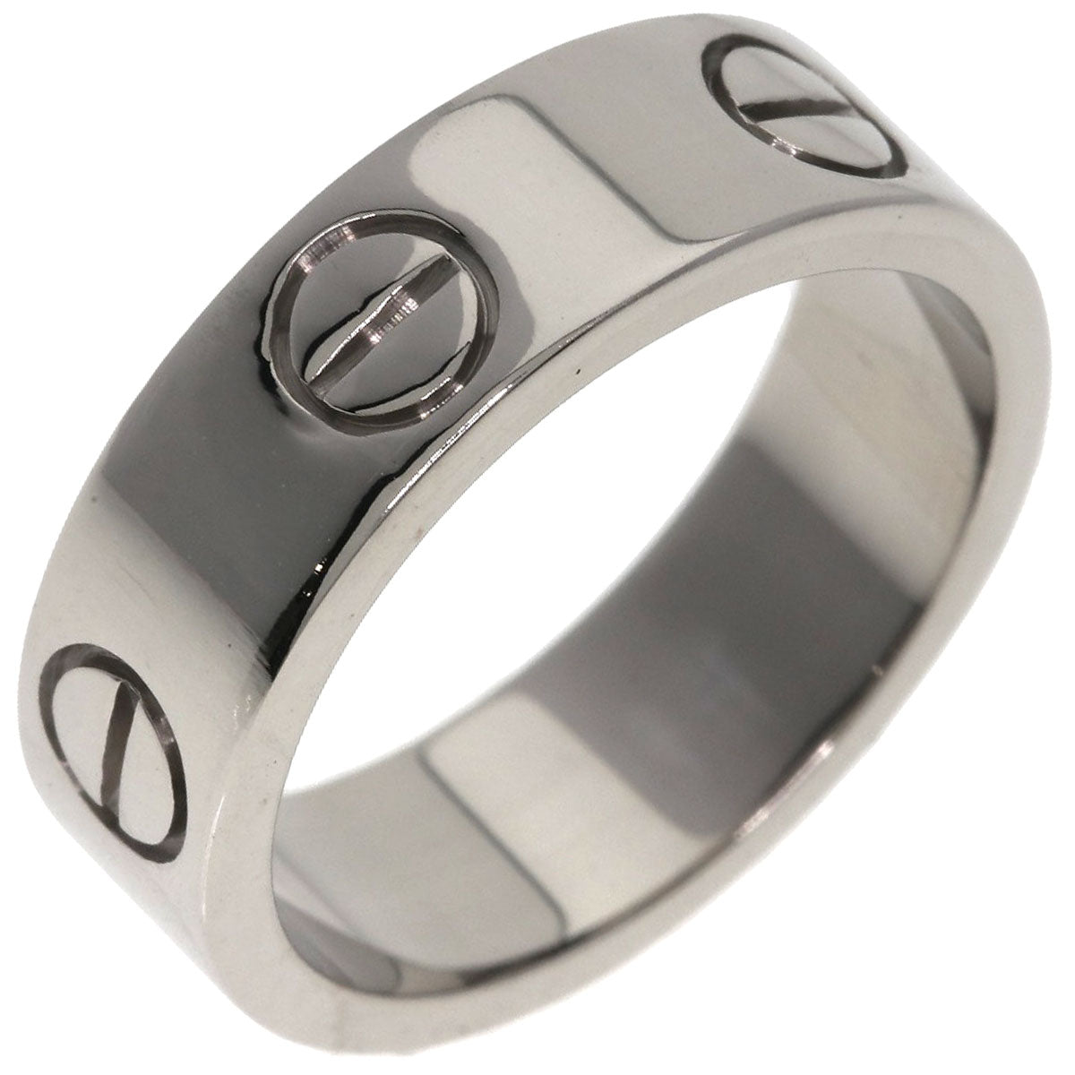 CARTIER love ring #50 Ring K18 White Gold Ladies [Used]