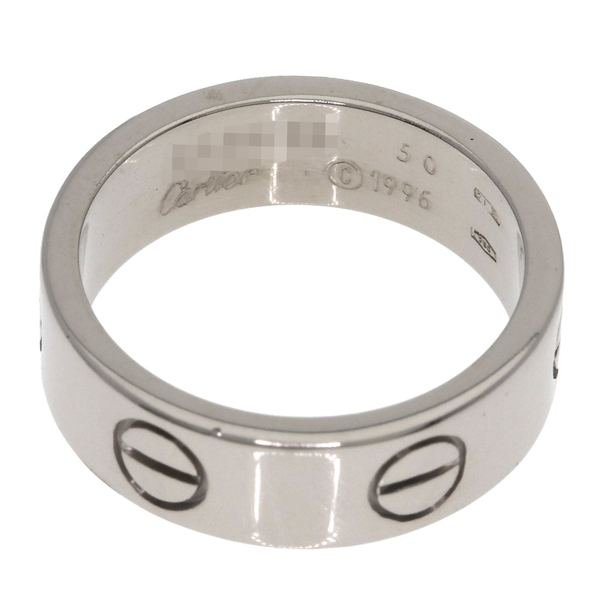 CARTIER love ring #50 Ring K18 White Gold Ladies [Used]