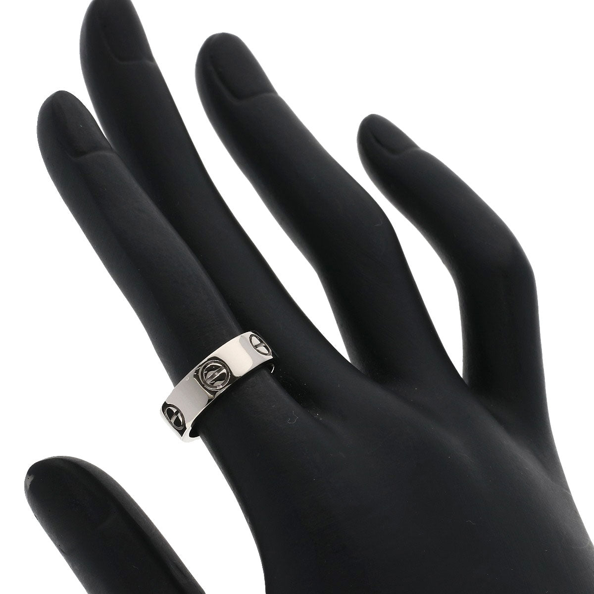 CARTIER love ring #50 Ring K18 White Gold Ladies [Used]