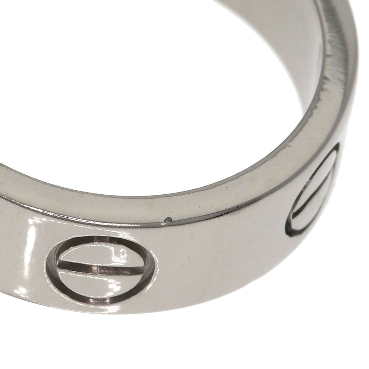 CARTIER love ring #50 Ring K18 White Gold Ladies [Used]