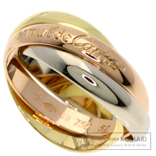 CARTIER Trinity #51 Ring K18 Yellow Gold 18K Pink GoldLadies [Used]