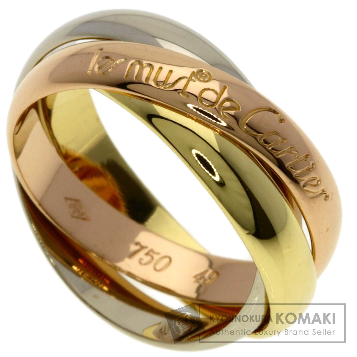 CARTIER Trinity #49 Ring K18 Yellow Gold K18 White GoldLadies [Used]