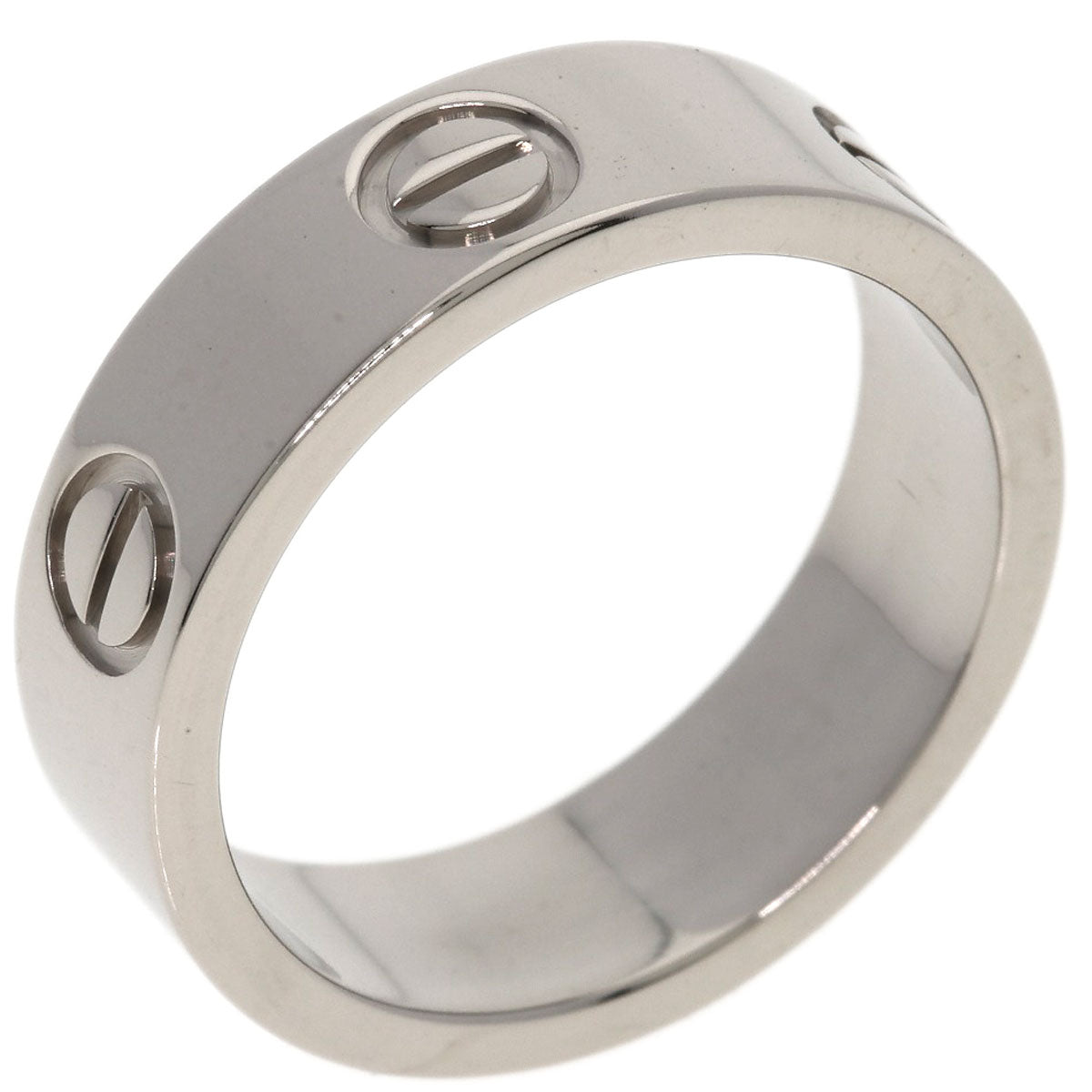 CARTIER love ring #51 Ring K18 White Gold Ladies [Used]