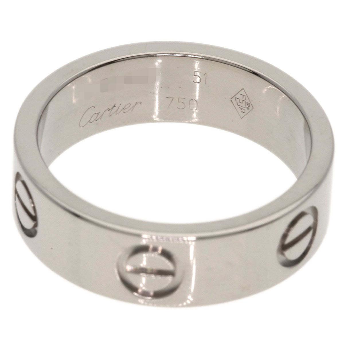 CARTIER love ring #51 Ring K18 White Gold Ladies [Used]