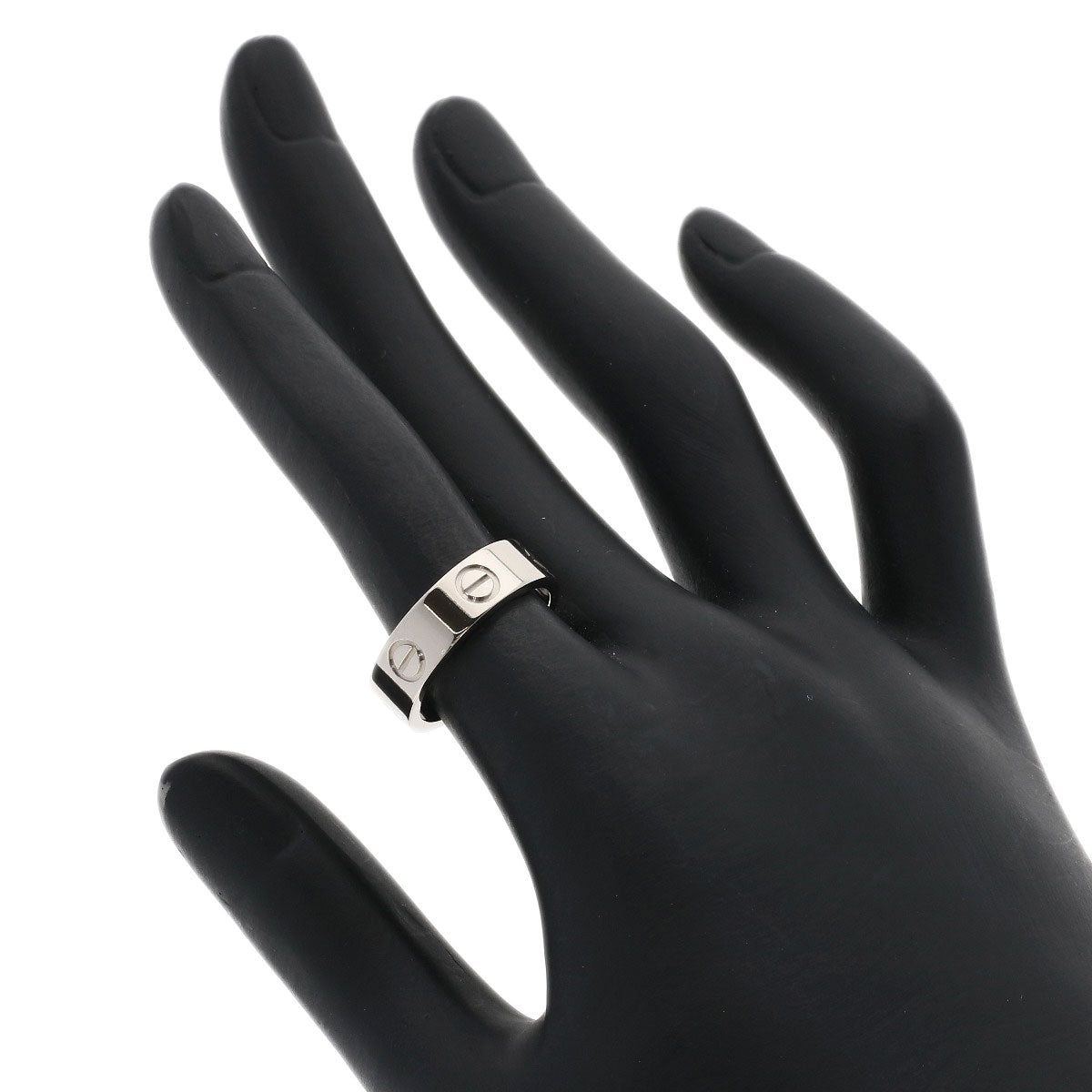 CARTIER love ring #51 Ring K18 White Gold Ladies [Used]