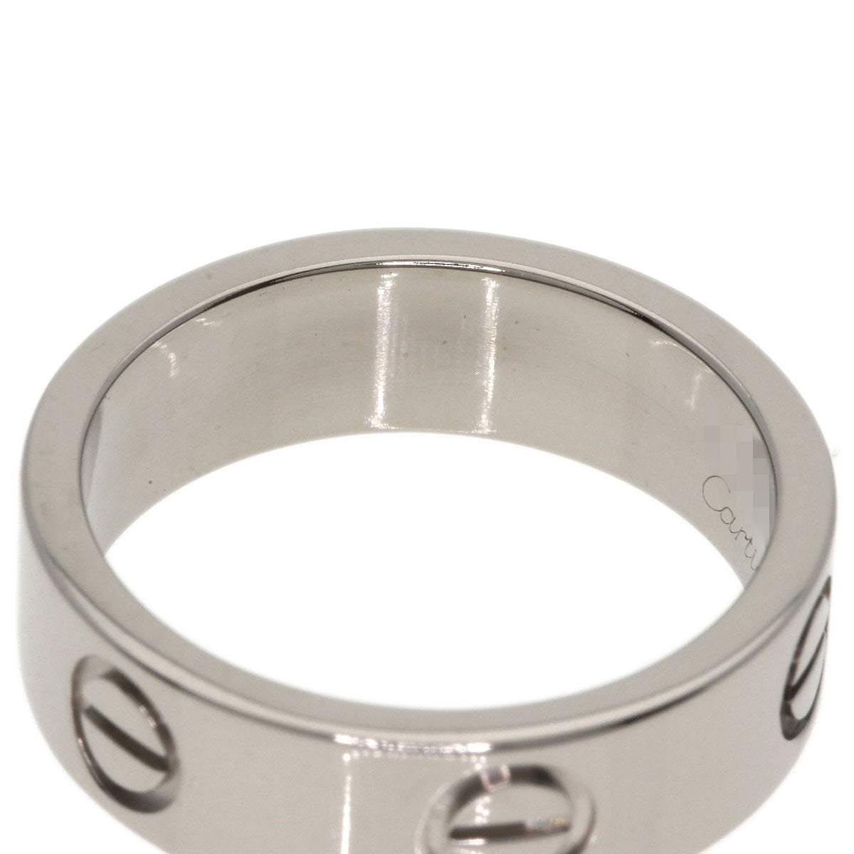 CARTIER love ring #51 Ring K18 White Gold Ladies [Used]