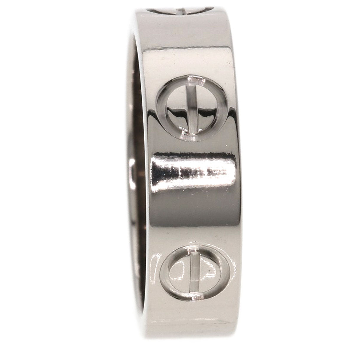 CARTIER love ring #51 Ring K18 White Gold Ladies [Used]