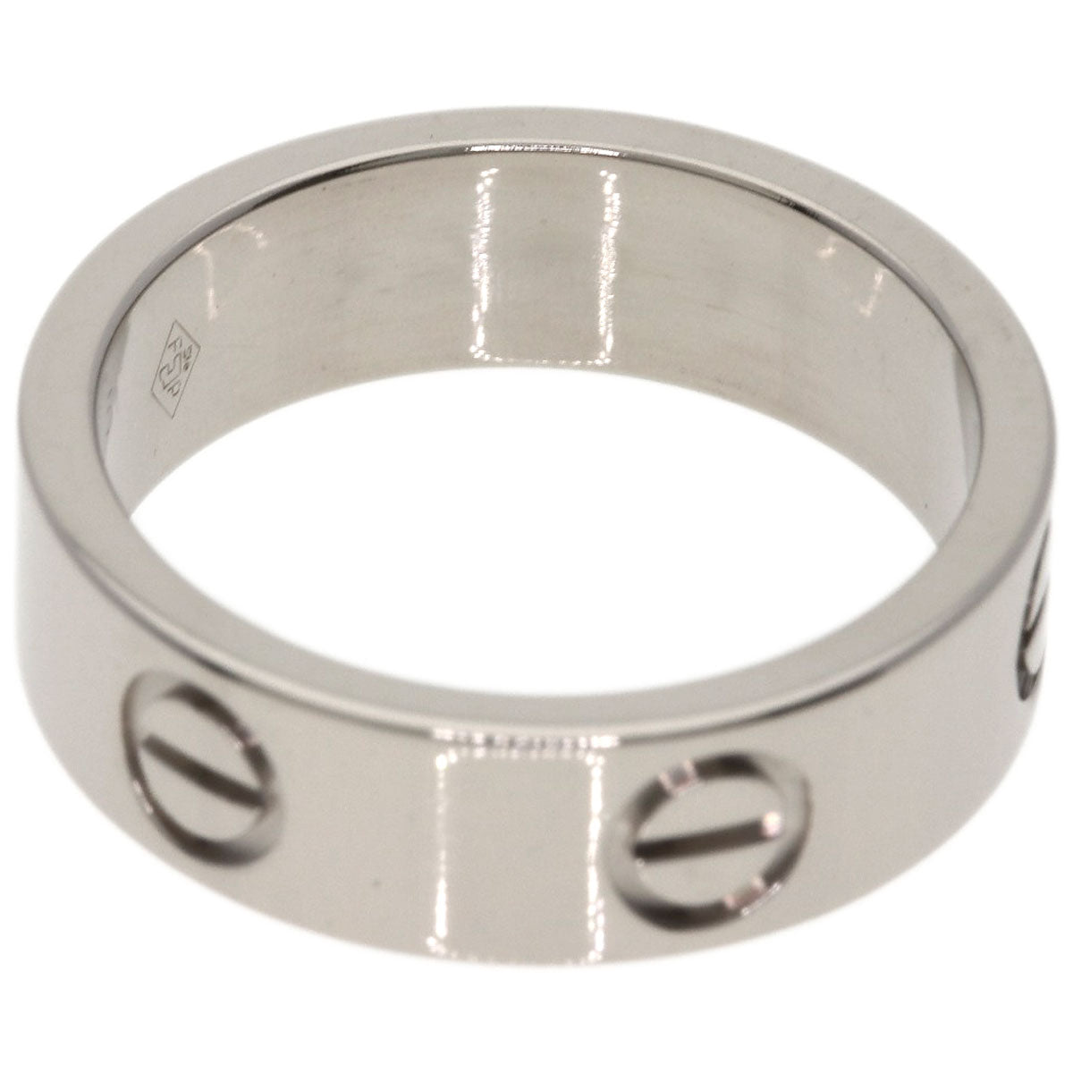 CARTIER love ring #51 Ring K18 White Gold Ladies [Used]