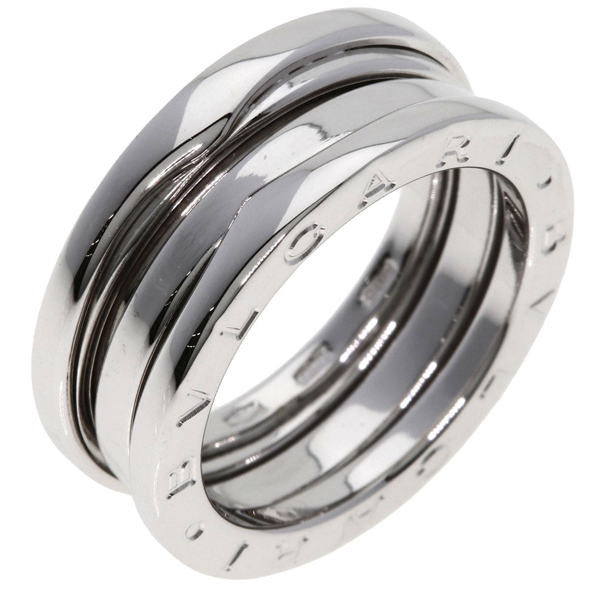 BVLGARI B.zero1 2 band #52 Ring K18 White Gold Ladies [Used]