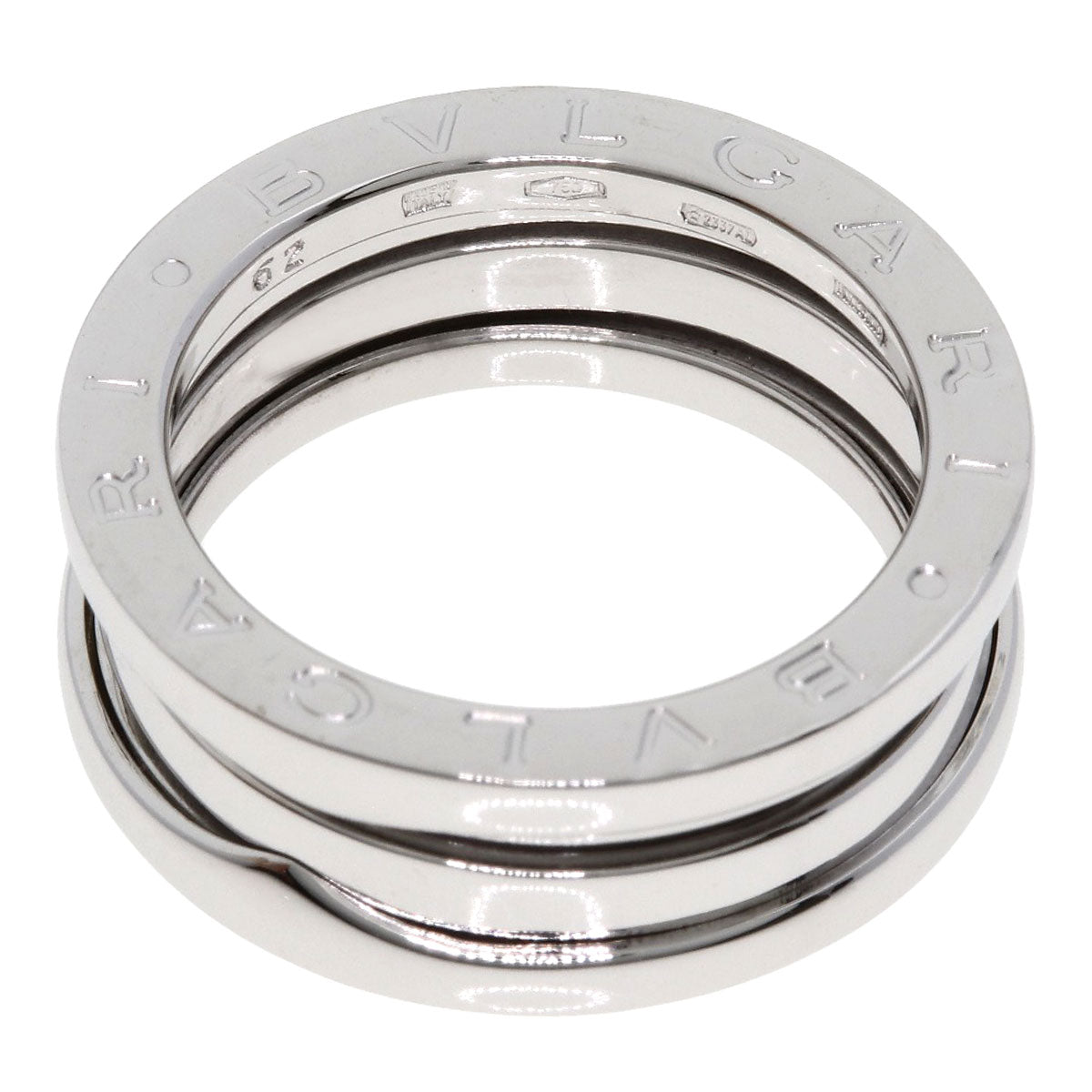 BVLGARI B.zero1 2 band #52 Ring K18 White Gold Ladies [Used]