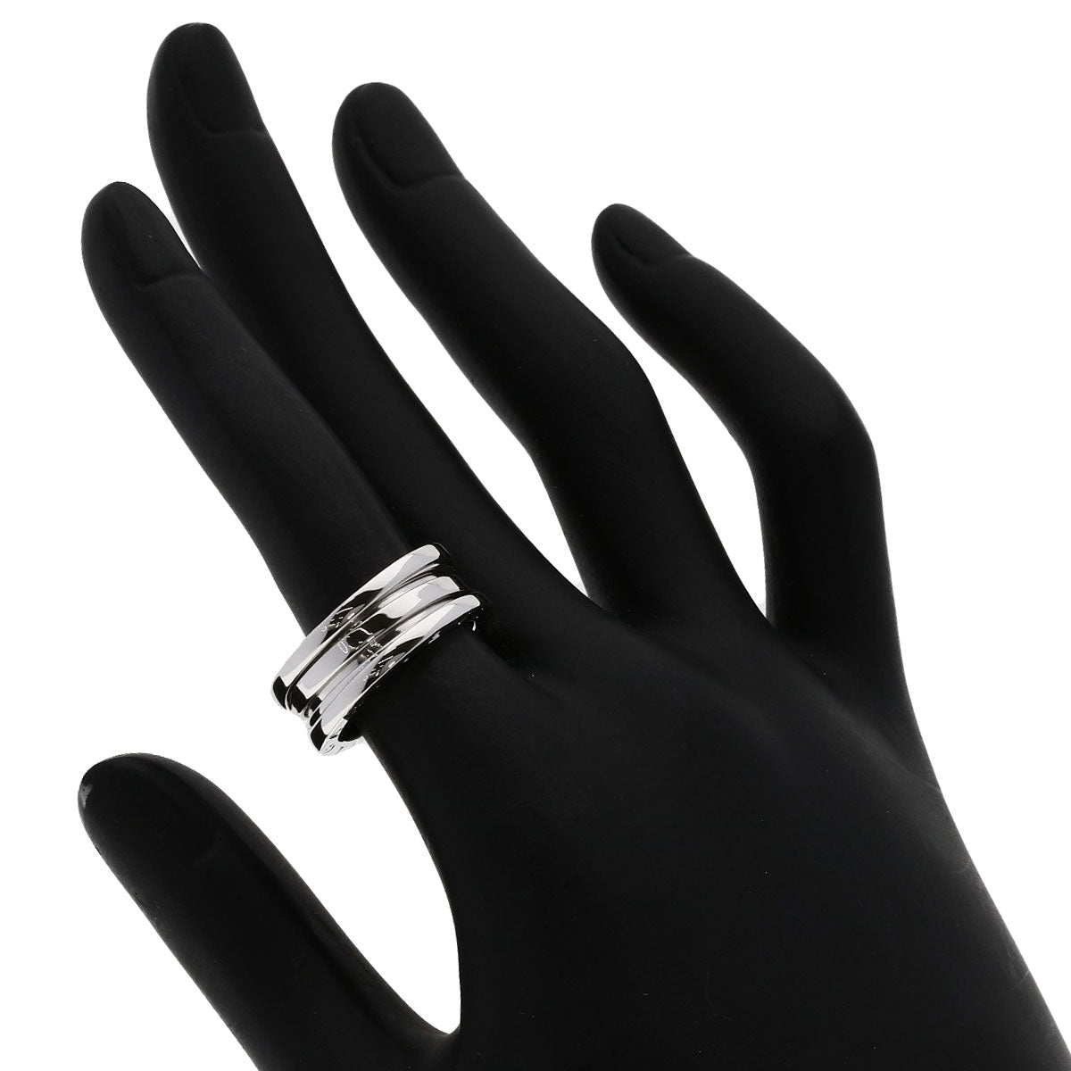 BVLGARI B.zero1 2 band #52 Ring K18 White Gold Ladies [Used]