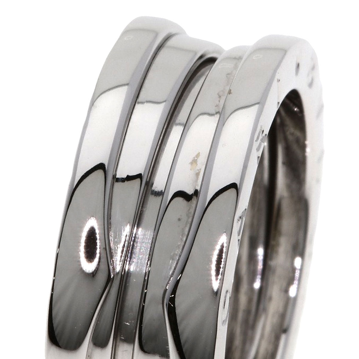 BVLGARI B.zero1 2 band #52 Ring K18 White Gold Ladies [Used]