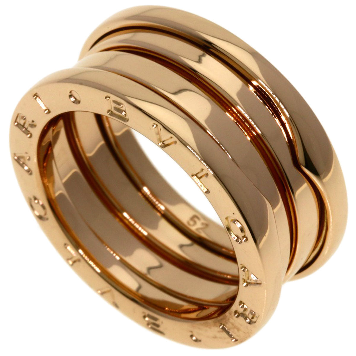 BVLGARI B.zero1 2 band #52 Ring K18 Pink Gold Ladies [Used]