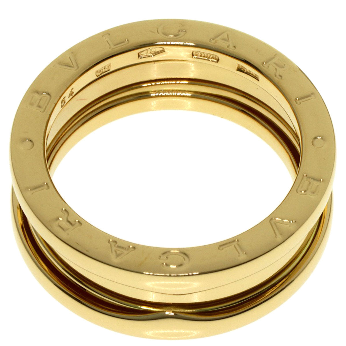 BVLGARI B.zero1 2 band #54 Ring K18 Yellow Gold Ladies [Used]