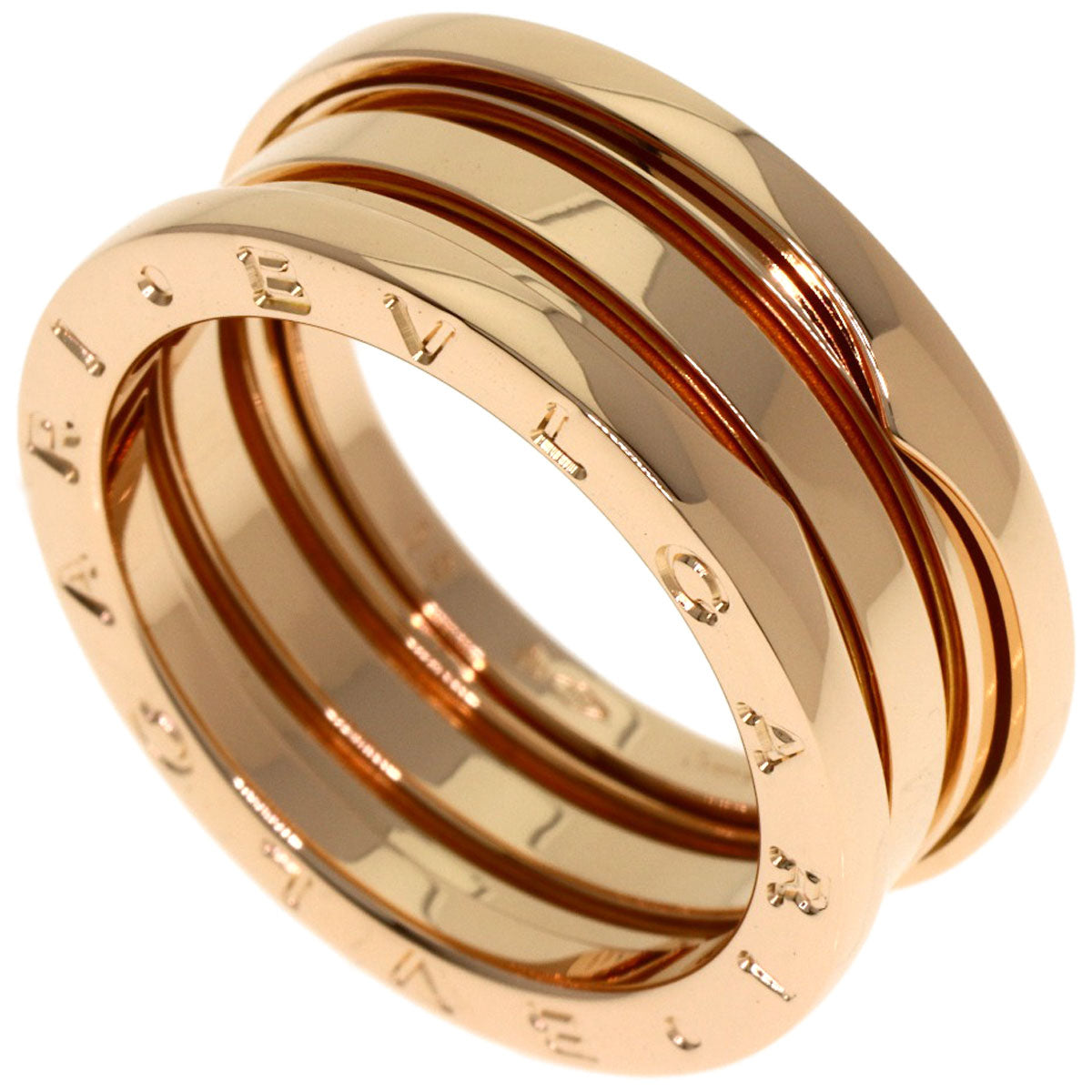 BVLGARI B.zero1 2 band #58 Ring K18 Pink Gold Ladies [Used]