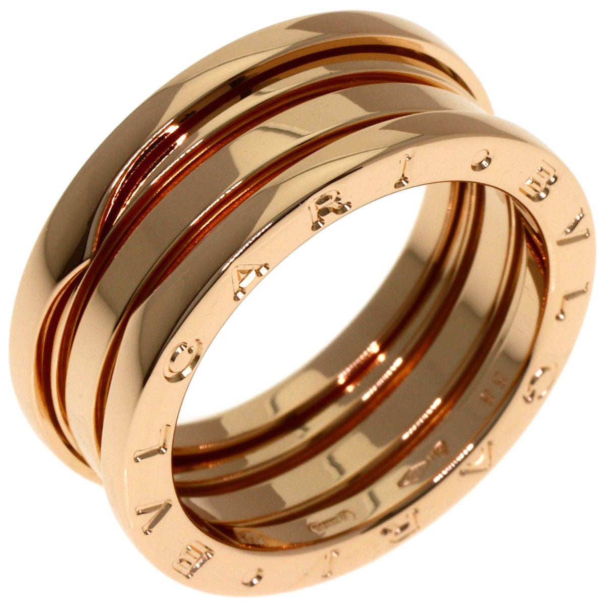 BVLGARI B.zero1 2 band #58 Ring K18 Pink Gold Ladies [Used]
