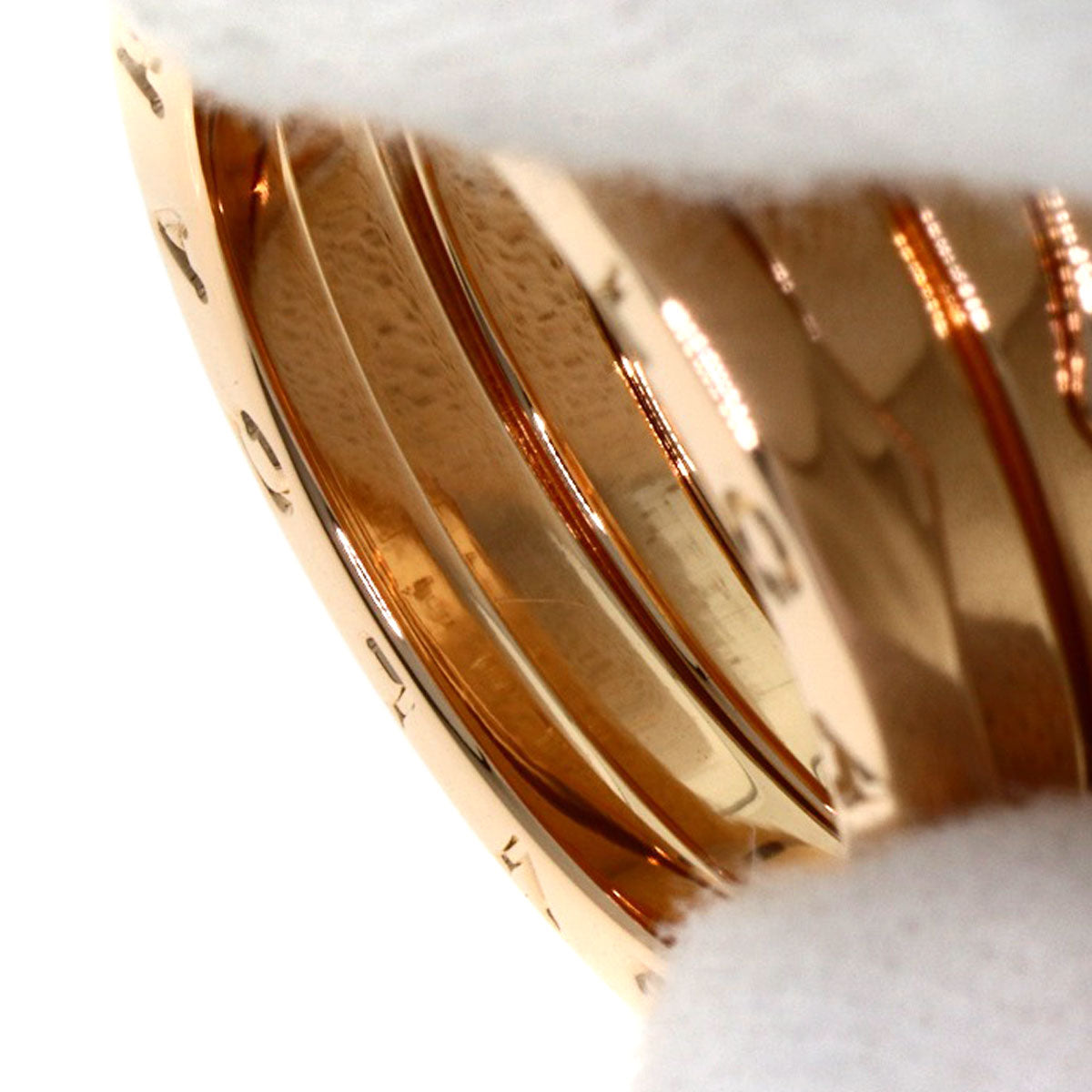 BVLGARI B.zero1 2 band #58 Ring K18 Pink Gold Ladies [Used]