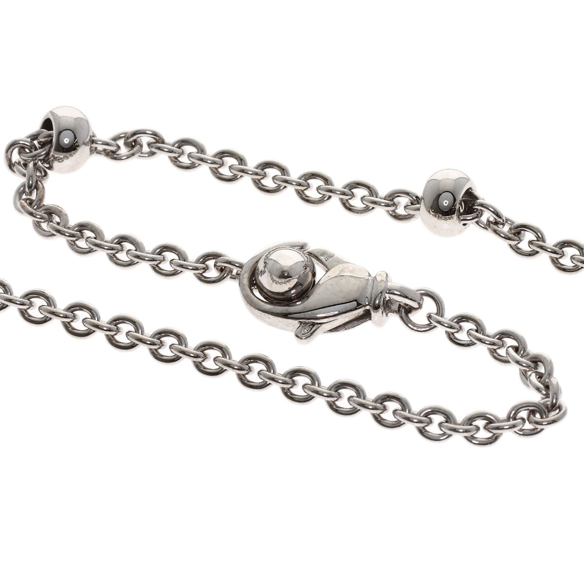 BVLGARI Katene three-ball Necklace K18 White Gold Ladies [Used]