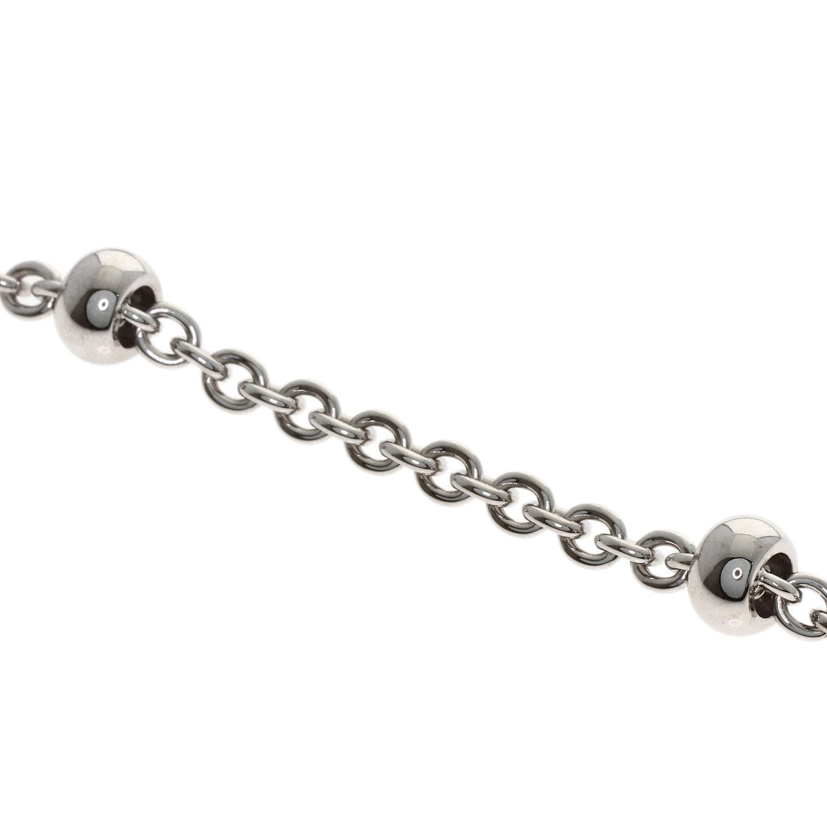BVLGARI Katene three-ball Necklace K18 White Gold Ladies [Used]