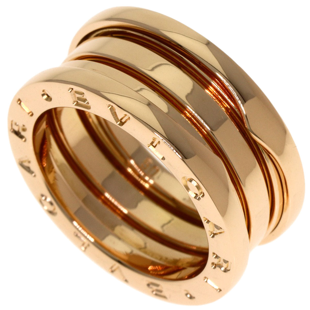 BVLGARI B.zero1 2 band #50 Ring K18 Pink Gold Ladies [Used]