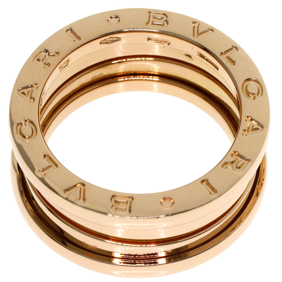 BVLGARI B.zero1 2 band #50 Ring K18 Pink Gold Ladies [Used]