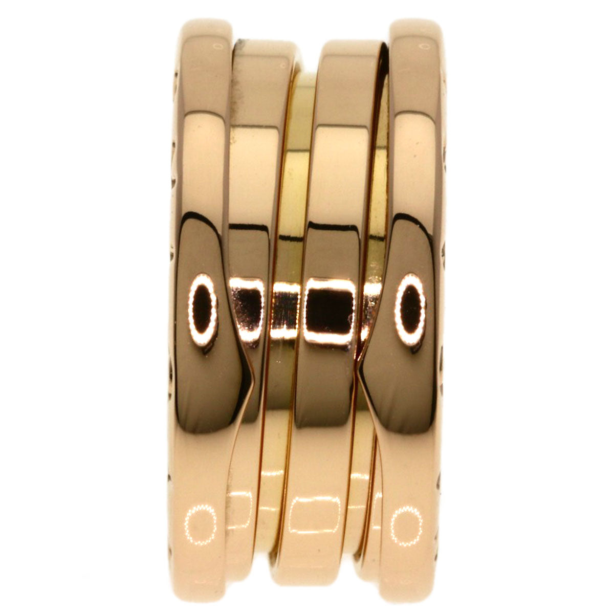 BVLGARI B.zero1 2 Band #47 Ring K18 Pink Gold Ladies [Used]