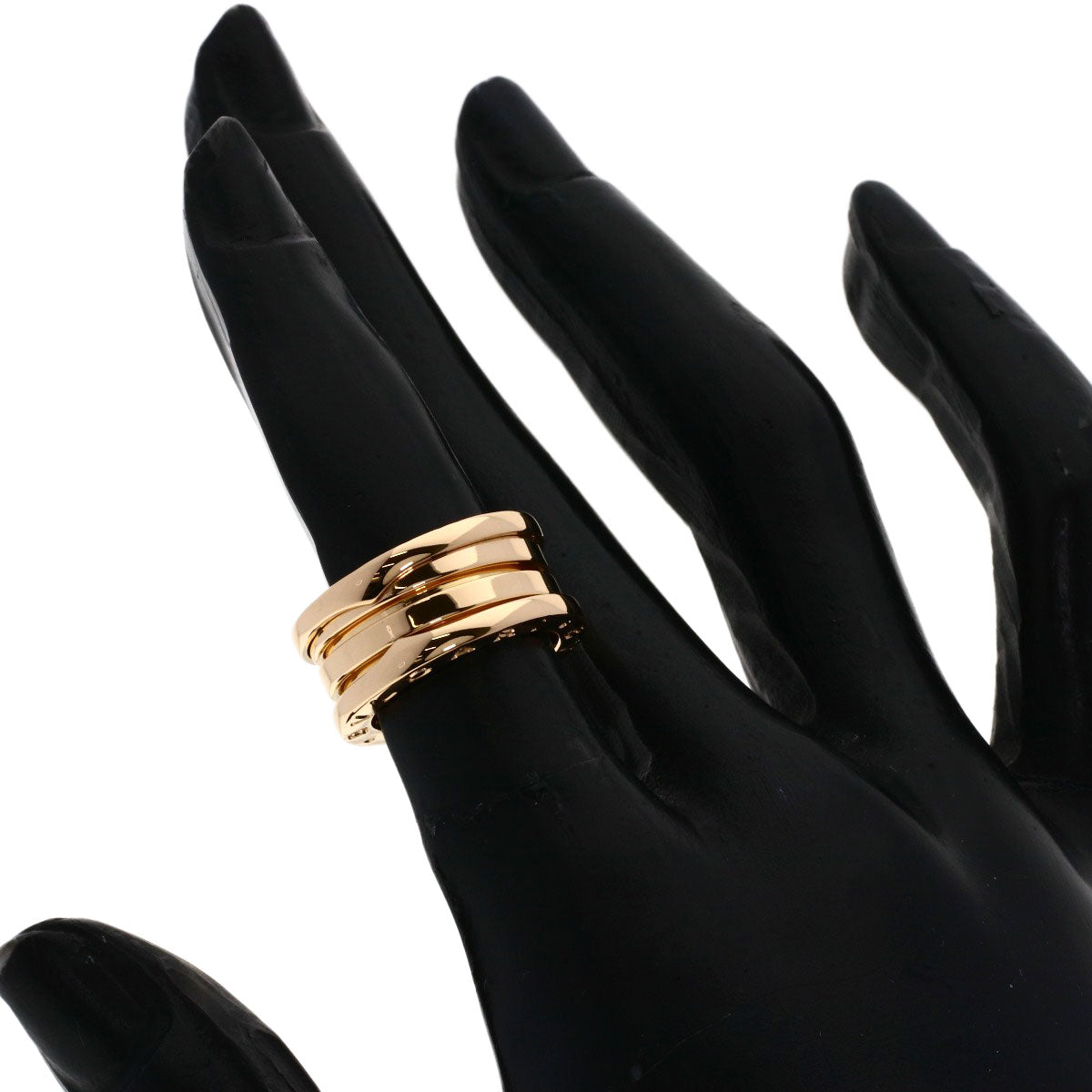 BVLGARI B.zero1 2 Band #47 Ring K18 Pink Gold Ladies [Used]