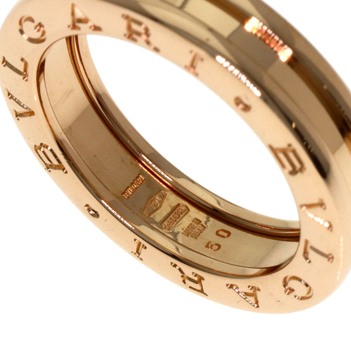 BVLGARI B.zero1 1 band #50 Ring K18 Pink Gold Ladies [Used]