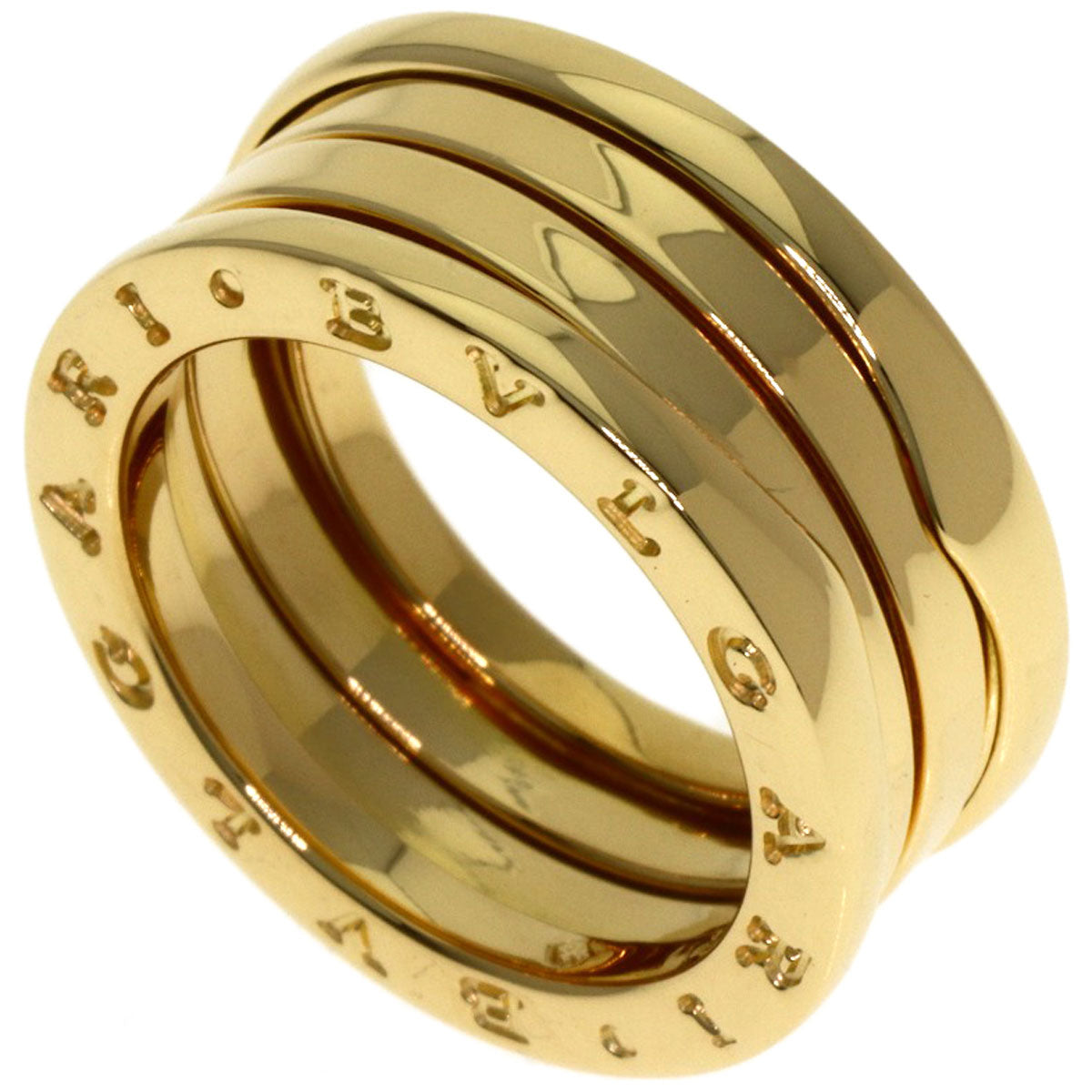 BVLGARI B.zero1 2 Band #49 Ring K18 Yellow Gold Ladies [Used]
