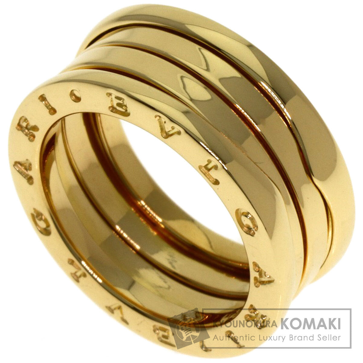 BVLGARI B.zero1 2 Band #49 Ring K18 Yellow Gold Ladies [Used]