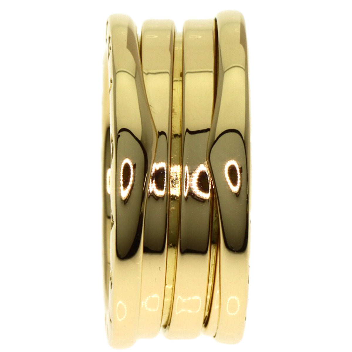 BVLGARI B.zero1 2 Band #49 Ring K18 Yellow Gold Ladies [Used]